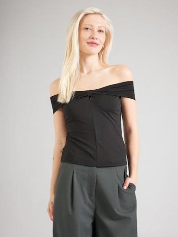 ABOUT YOU Μπλουζάκι 'Cara' σε μαύρο: μπροστά