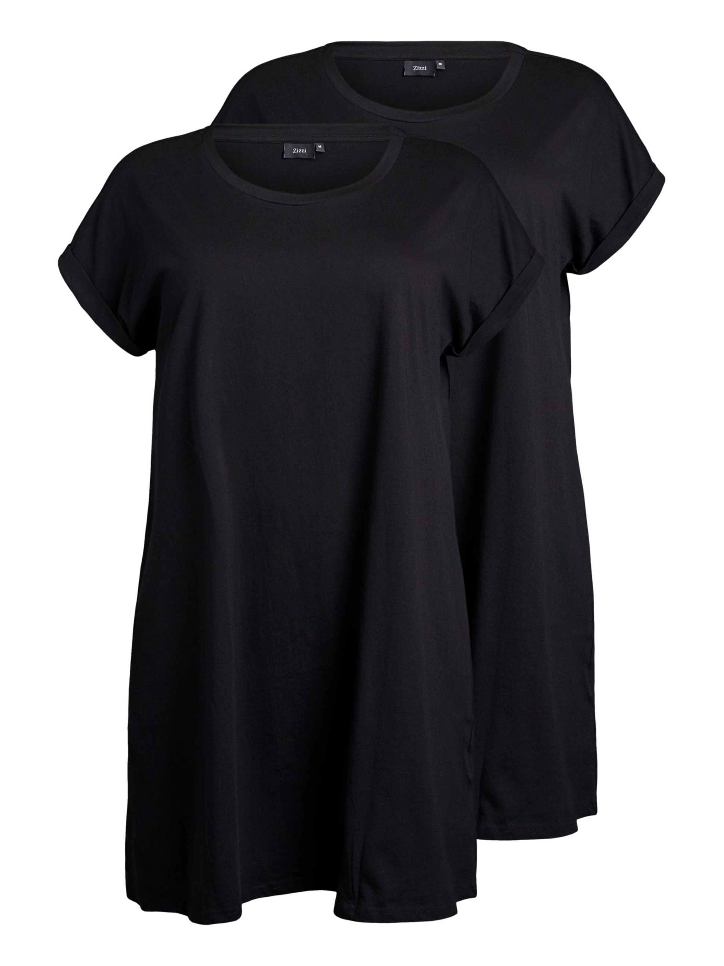 Zizzi Kleid 'Rynn' in Schwarz: Vorderseite