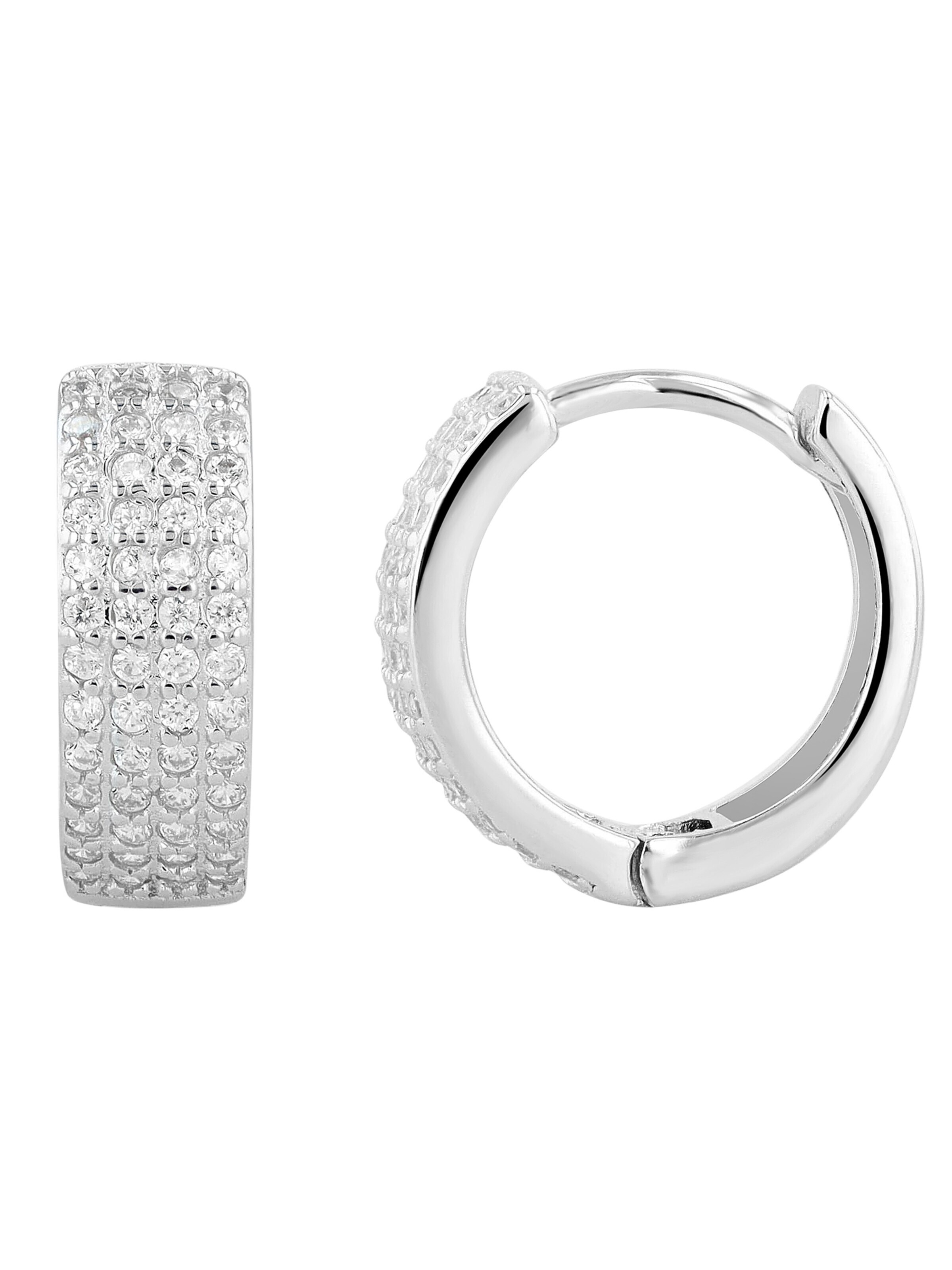 Akzent Earrings '"Afet" aus 925 Sterlingsilber, rhodiniert, langlebig' in Silver
