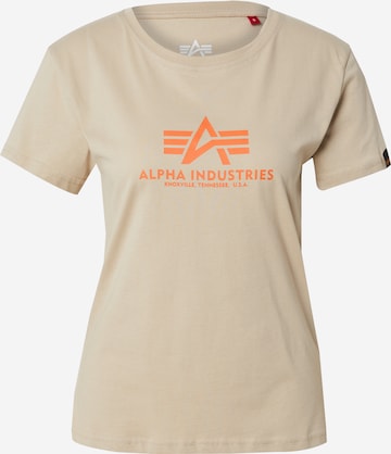 ALPHA INDUSTRIES Shirt in Beige: front