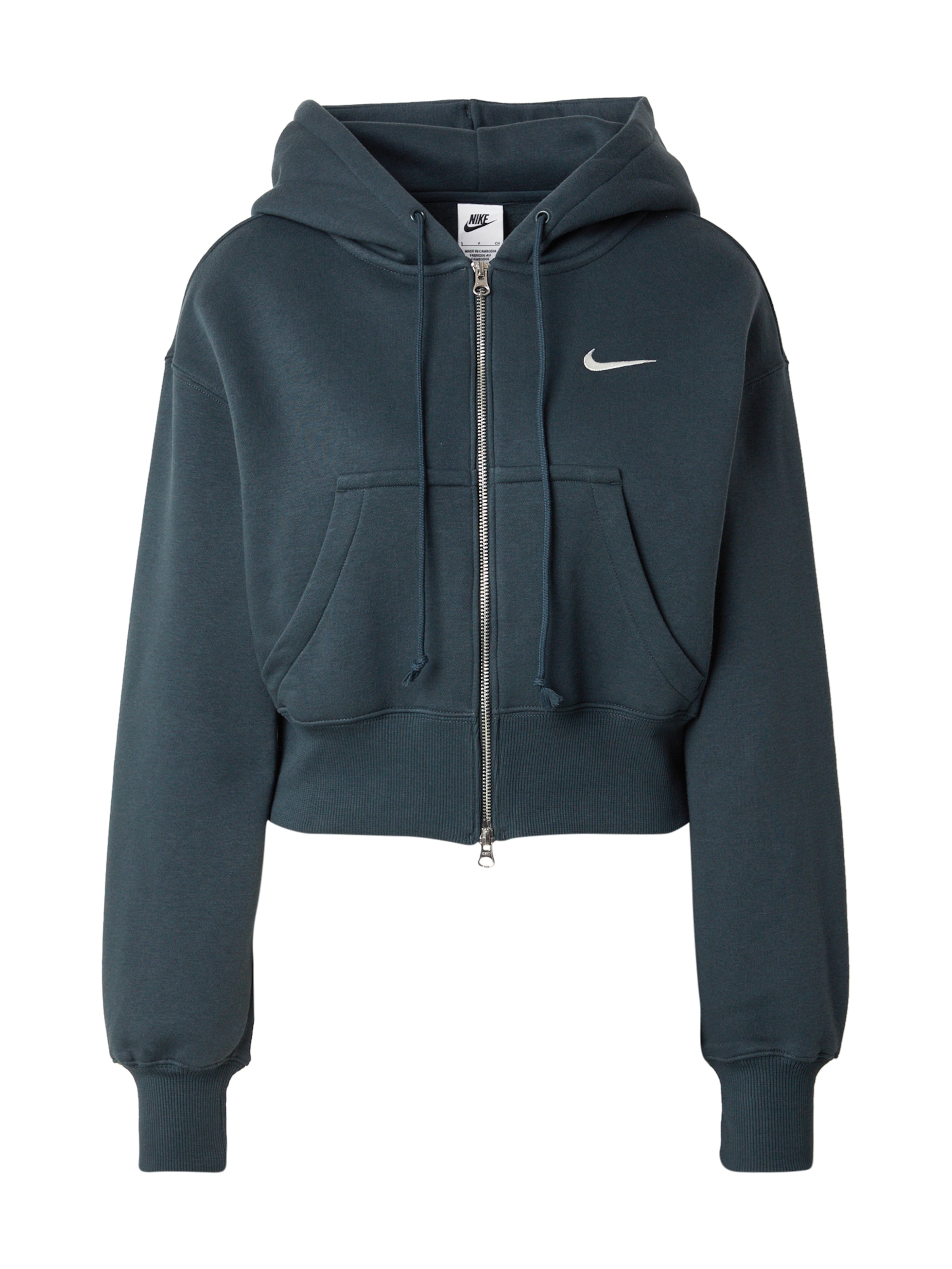 Nike Sportswear Tepláková bunda 'PHNX FLC' - Zelená: predná strana