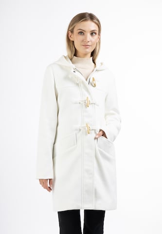 DreiMaster Klassik Ανοιξιάτικο και φθινοπωρινό παλτό σε λευκό: μπροστά