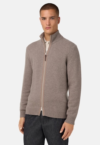 Vestes en maille Boggi Milano en gris : devant