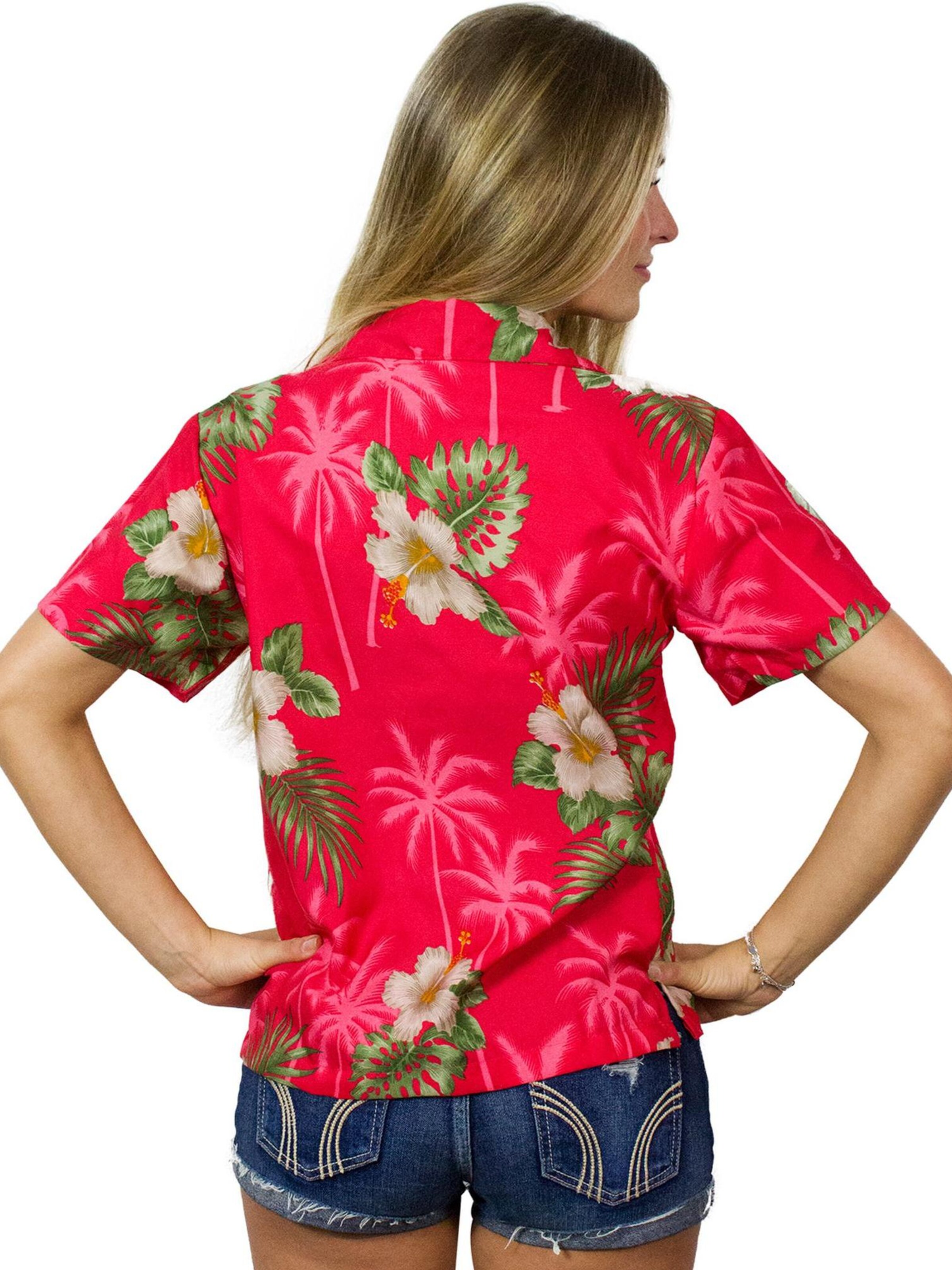 King Kameha Bluse 'Small Flower'‌‌‌‌‌‌‌‌ in Pink