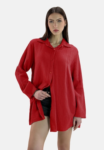 Chemisier Elara en rouge : devant
