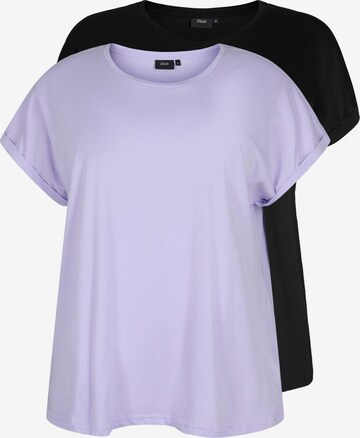 T-shirt 'Katja' Zizzi en violet : devant