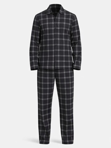 PANTONECLO Pyjama lang 'Pantoneclo Men’s Nightwear Set' in Zwart: voorkant