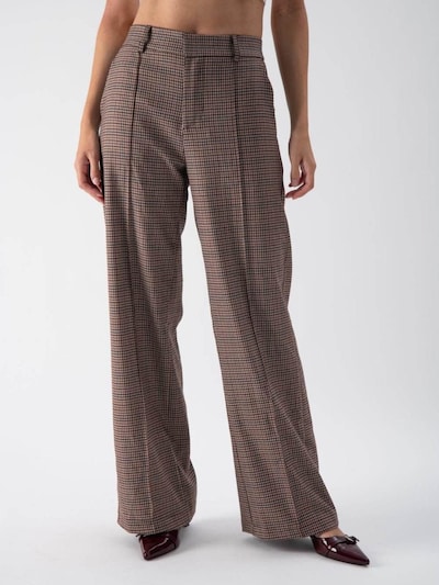 MND Bukser i brun / mørkerød / sort, Produktvisning