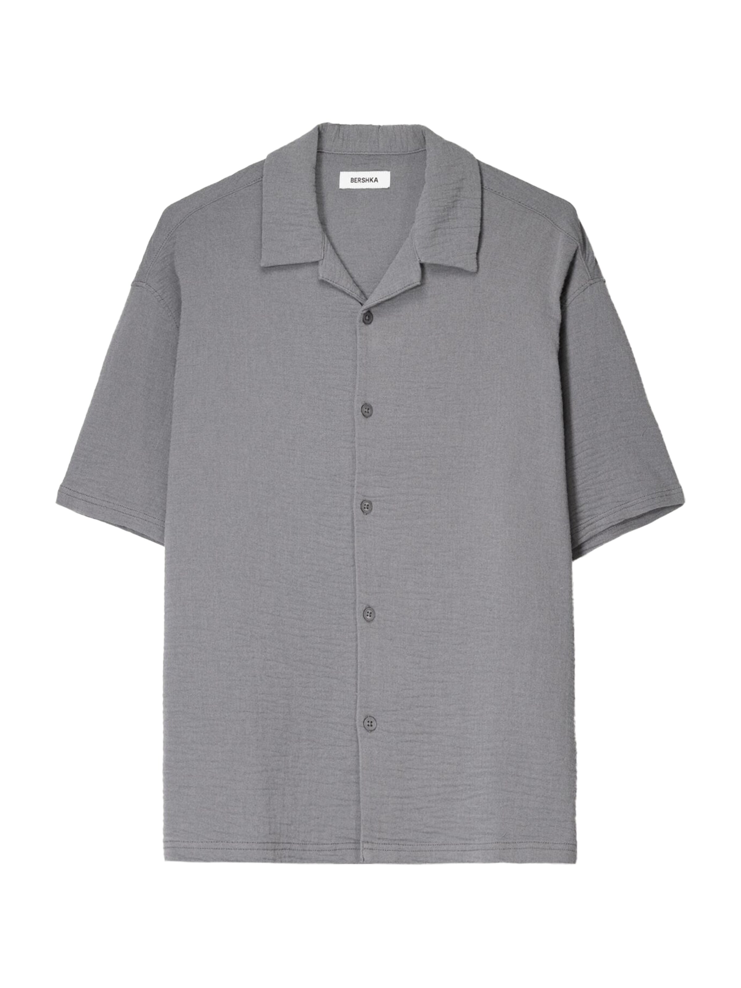 Bershka Comfort fit Srajca | siva barva: sprednja stran