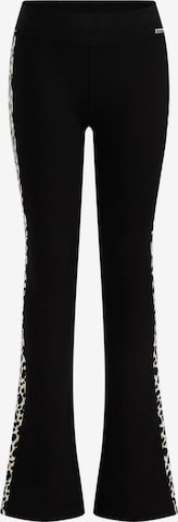 WE Fashion Flared Pants in Black: front