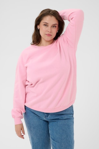 KAFFE CURVE Sweatshirt 'KCmalody' in Roze