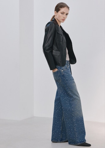 MANGO Wide Leg Jeans 'Caribe' in Blau