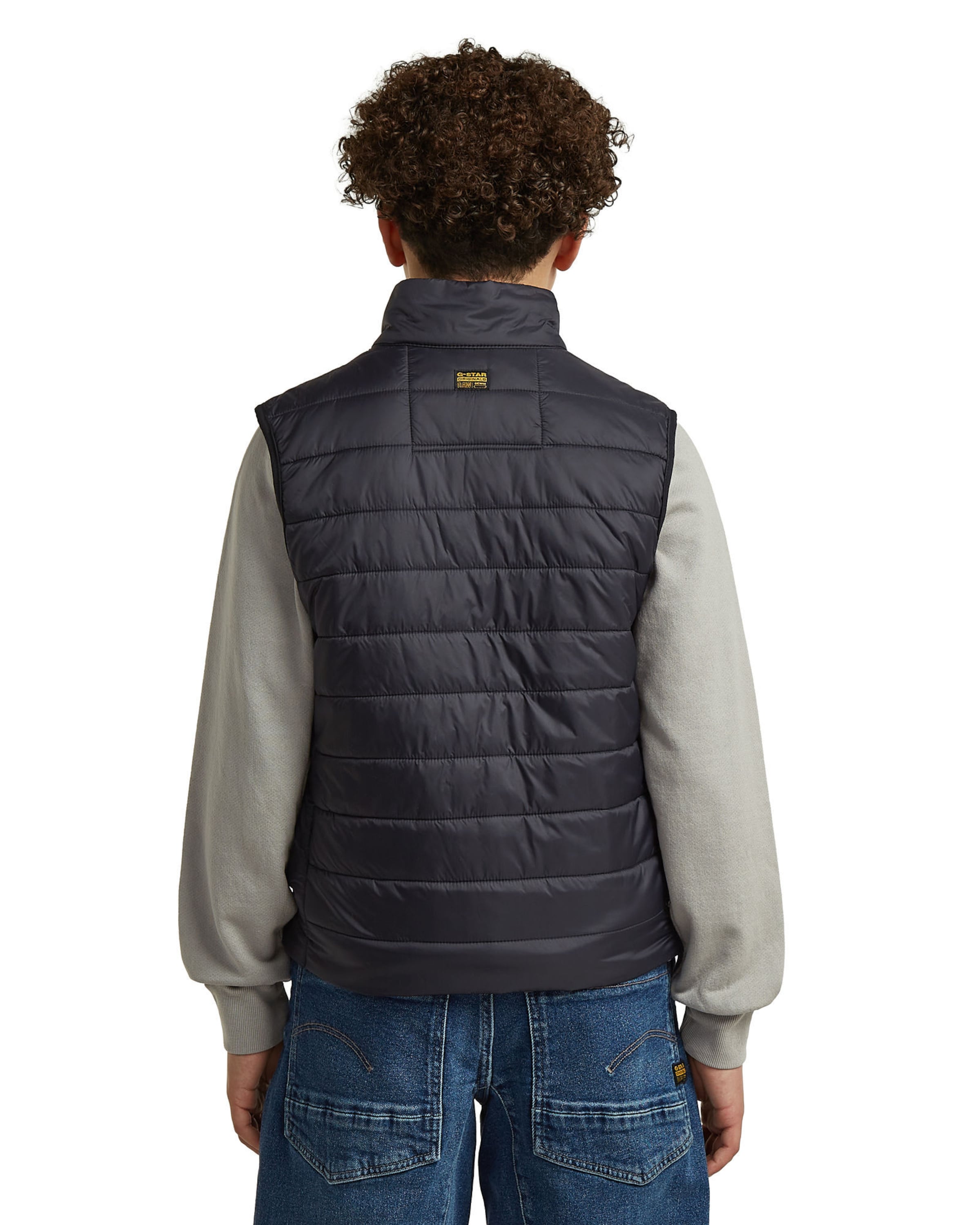 G-STAR Between-season jacket 'Boys Foundation Padded Liner Vest' in Black
