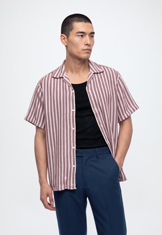 JACK & JONES Comfort Fit Hemd 'JORCOBA' in Braun: Vorderseite
