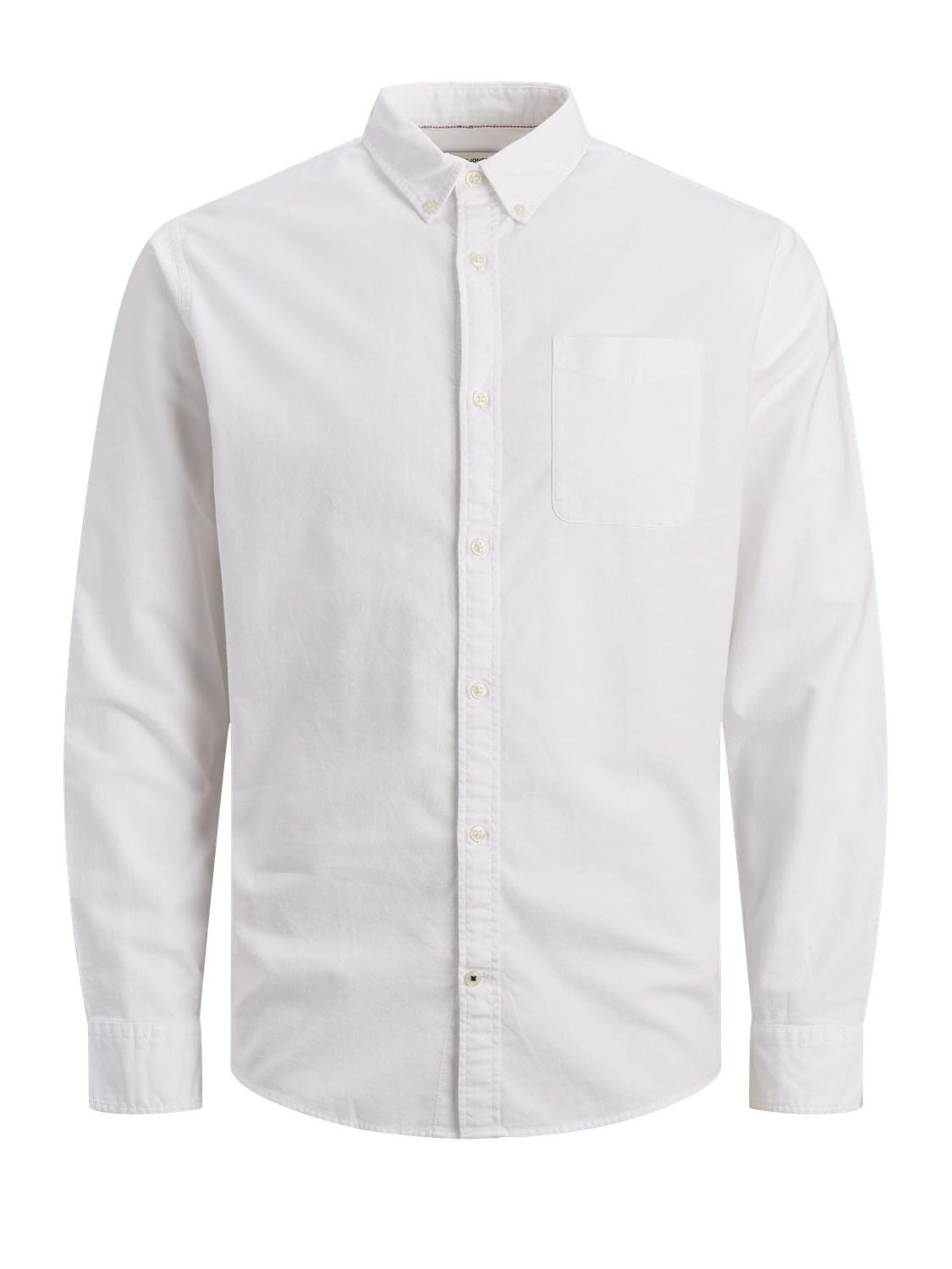 JACK & JONES Button Up Shirt in White: front