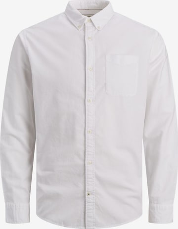 JACK & JONES Button Up Shirt in White: front