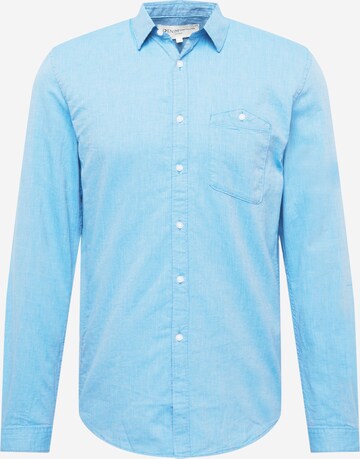 TOM TAILOR DENIM Button Up Shirt in Blue: front