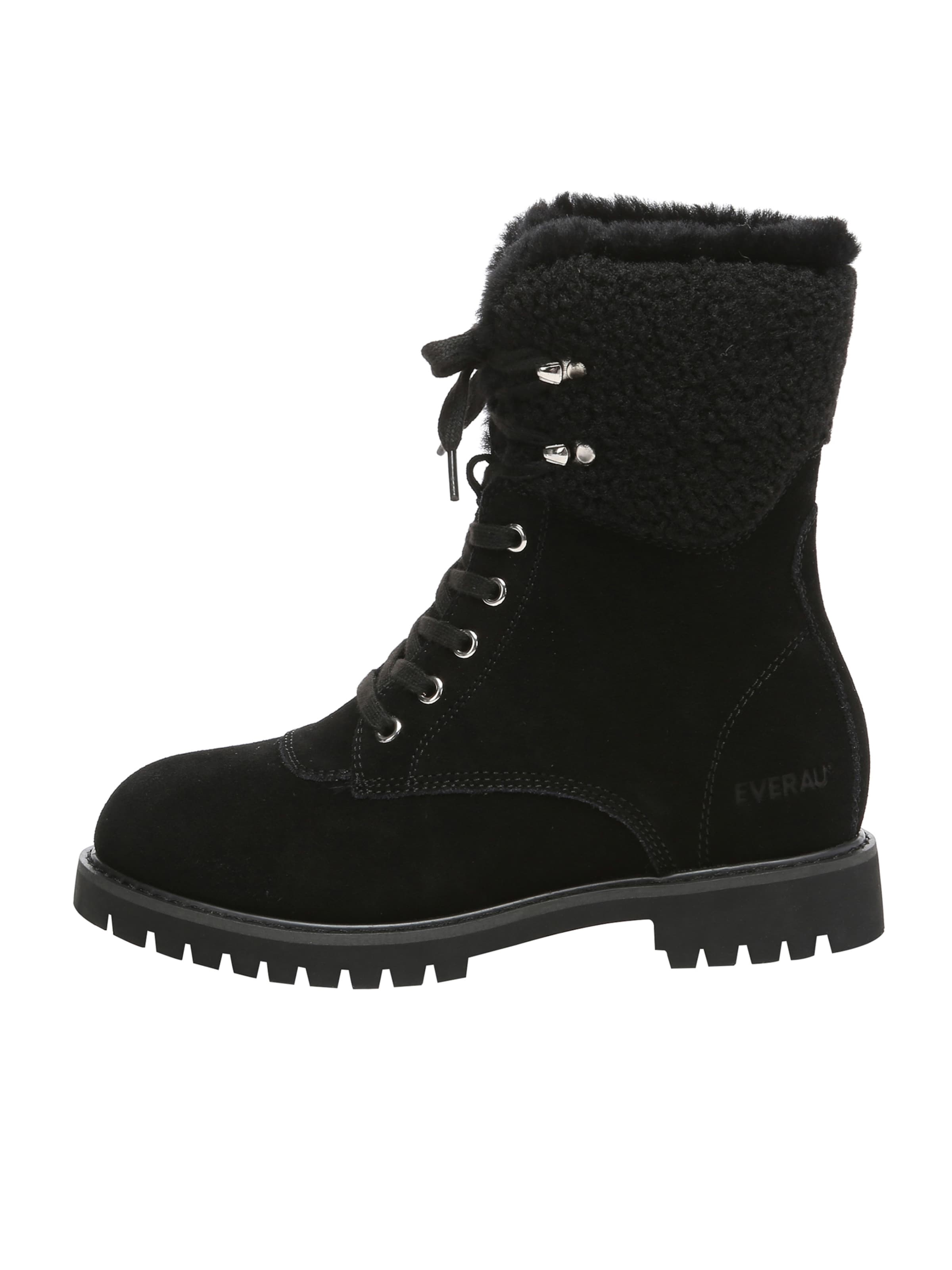 Everau Schnürstiefelette 'Sittella' in Schwarz: Vorderseite