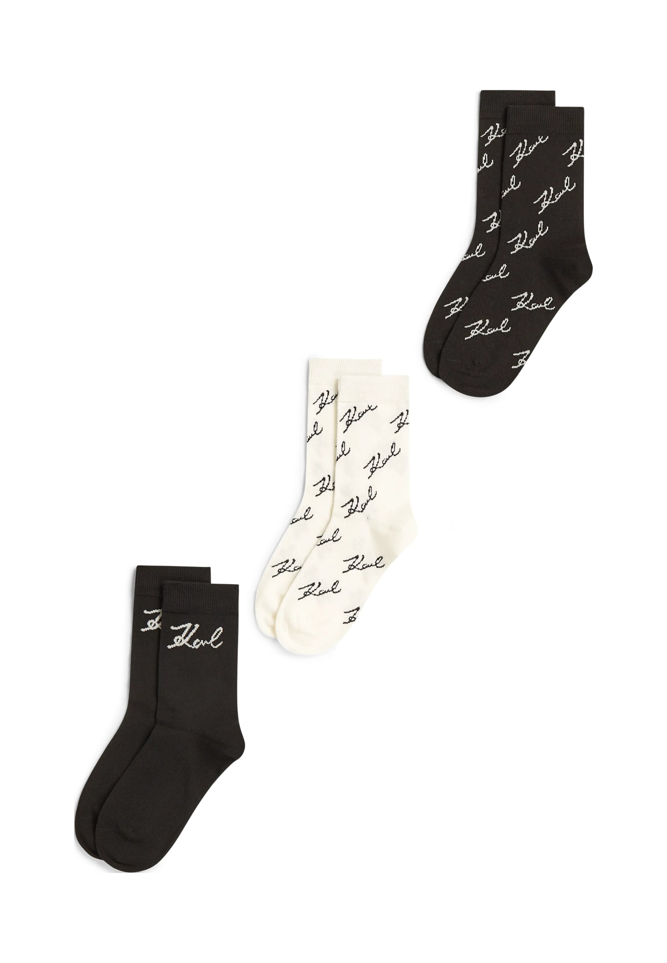 Chaussettes Karl Lagerfeld en beige : devant