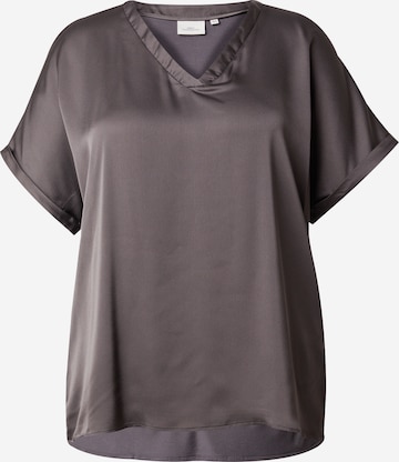 Camicia da donna 'CARBrynja' di ONLY Carmakoma in grigio: frontale