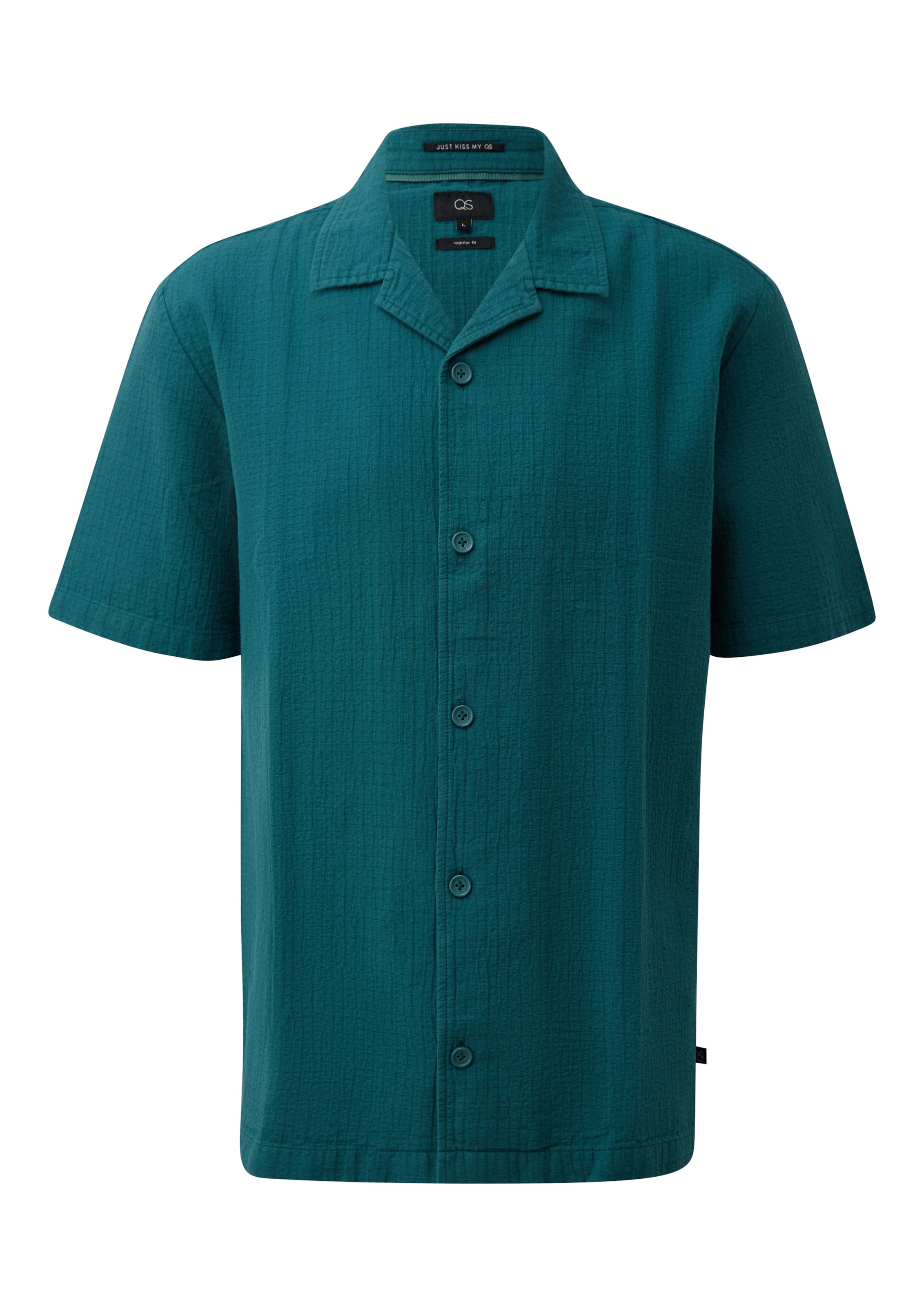 QS Hemd in Blau: Vorderseite
