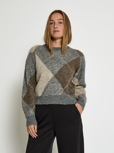 minus Pull-over 'Revea' en cappuccino / brun foncé / gris chiné, Vue avec produit