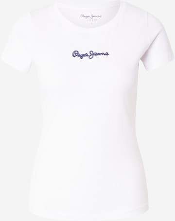 Pepe Jeans Tričko – bílá: přední strana