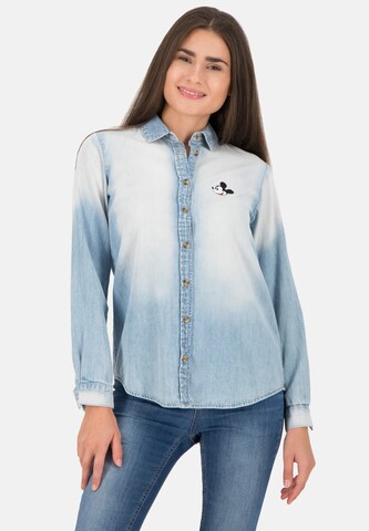 Frogbox Blouse 'Mickey' in Blue: front