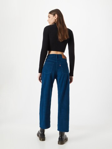 LEVI'S ® Regularen Hlače 'Ribcage Str Ankle Zip Cord' | modra barva