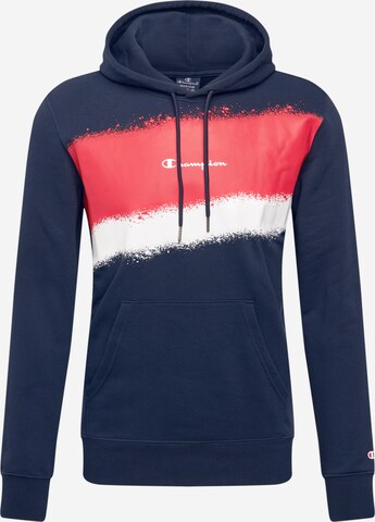 Champion Authentic Athletic Apparel Суичър 'Hooded' в синьо: отпред