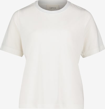 Cartoon Rundhals-Shirt mit Rippbündchen in weiß, Produktansicht
