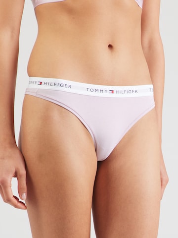 Tanga de la Tommy Hilfiger Underwear pe albastru: față