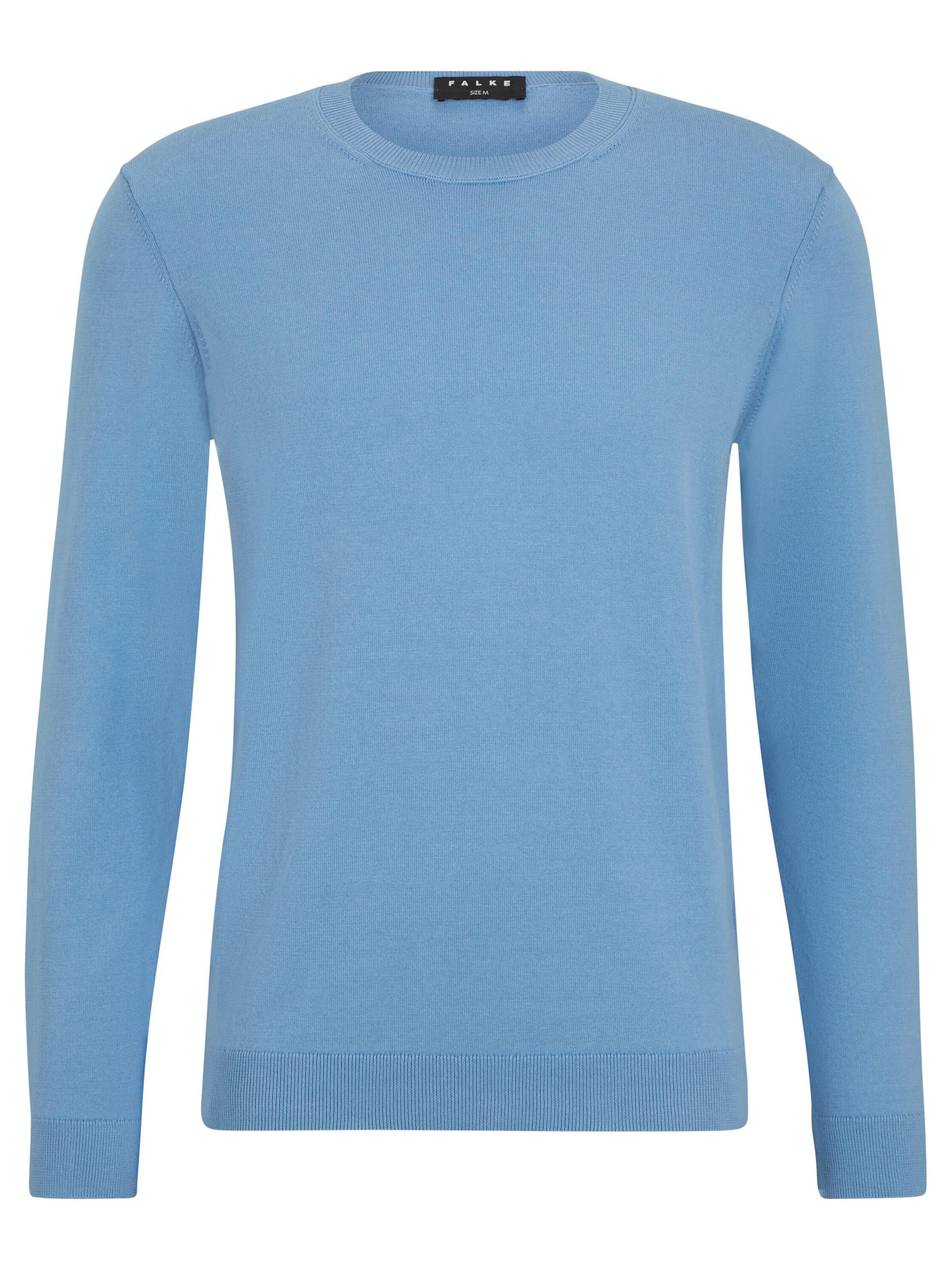 FALKE Sweater 'Pure Cotton' in Blue: front
