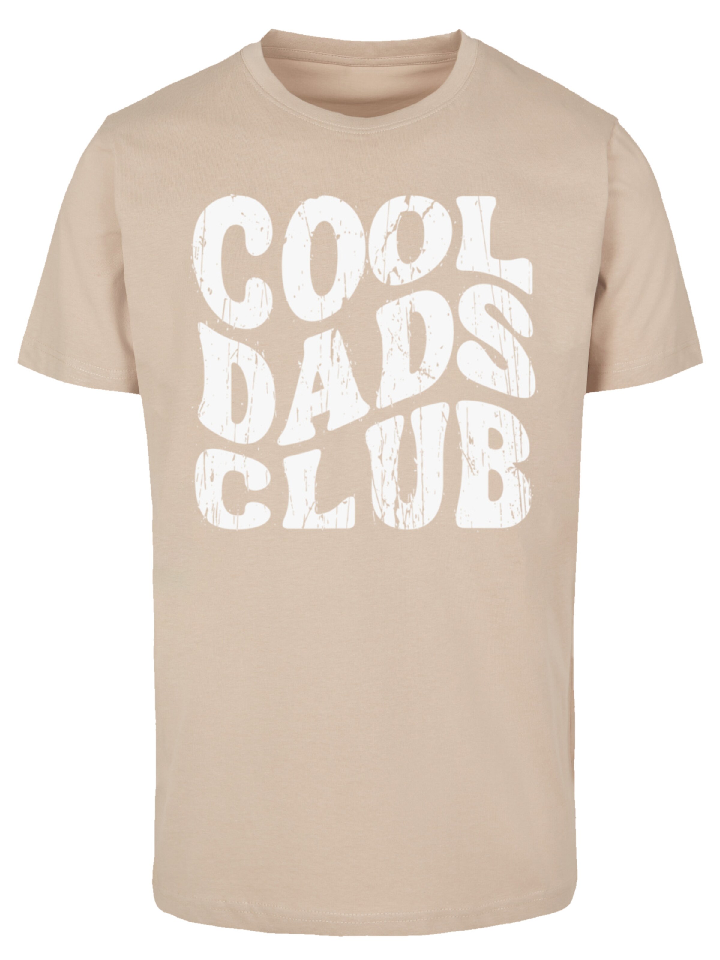 F4NT4STIC Shirt 'Cool Dads Club' in Beige: voorkant