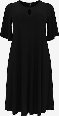 Yoek Dress in Black: front