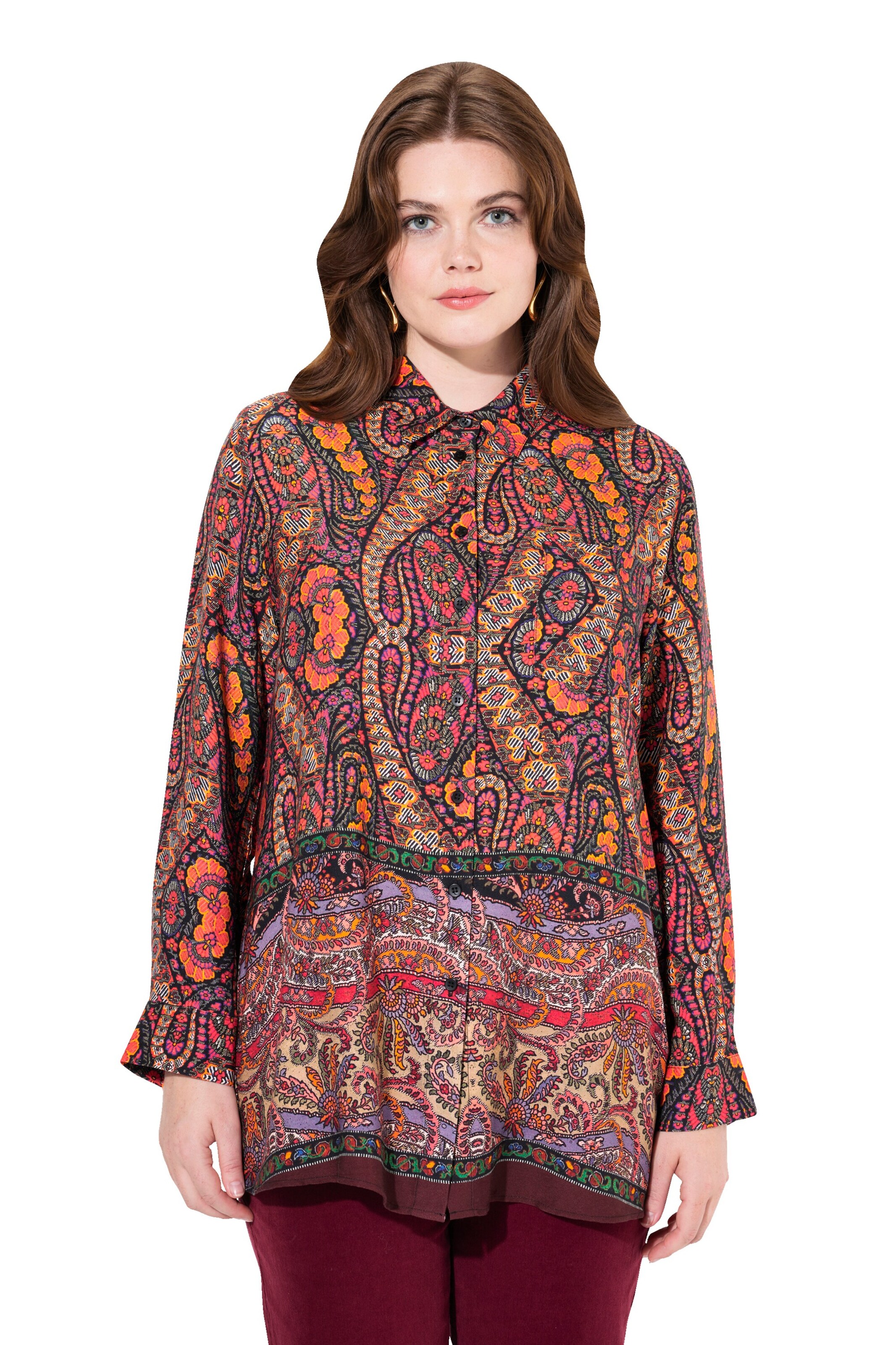 Ulla Popken Blouse in Gemengde kleuren: voorkant