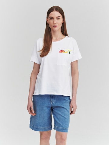 TATUUM T-Shirt 'Monki' in Weiß: Vorderseite