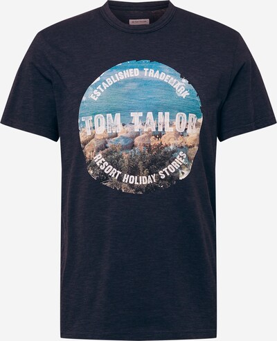 TOM TAILOR T-Shirt in nachtblau / mischfarben, Produktansicht