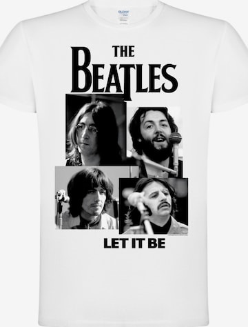 T-Shirt 'Beatles – Let It Be T-Shirt' The Beatles en blanc : devant