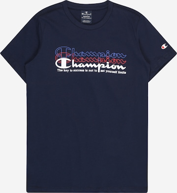 T-Shirt Champion Authentic Athletic Apparel en bleu : devant