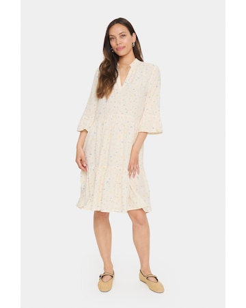 SAINT TROPEZ Jurk 'Eda' in Beige