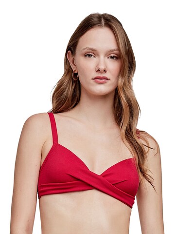 Gisela Balconette Bikini top in Red: front