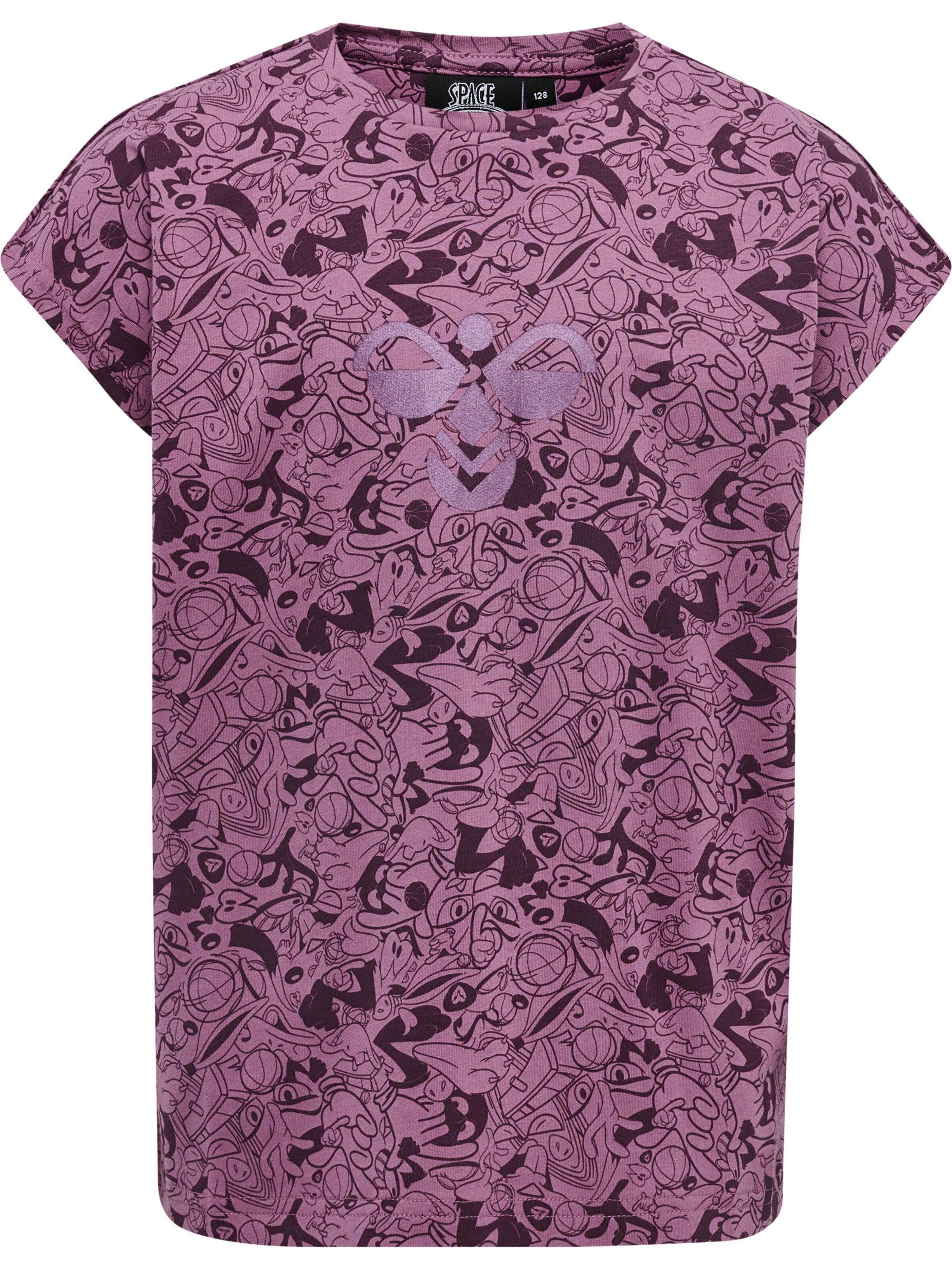 minimum T-Shirt 'Space Jam Diez' in Lila: Vorderseite