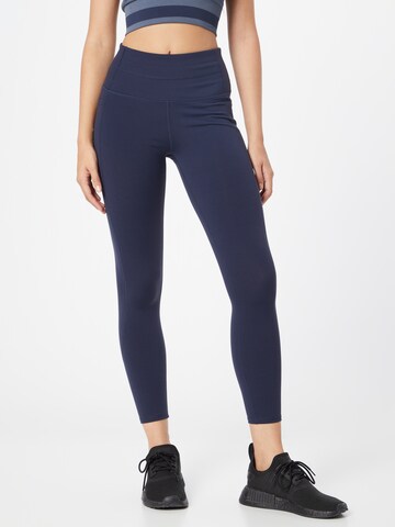 SKECHERS Skinny Sportbroek in Blauw: voorkant