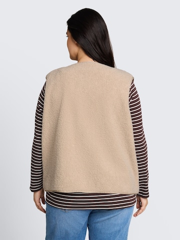 Tom Tailor Women + Vest in Beige