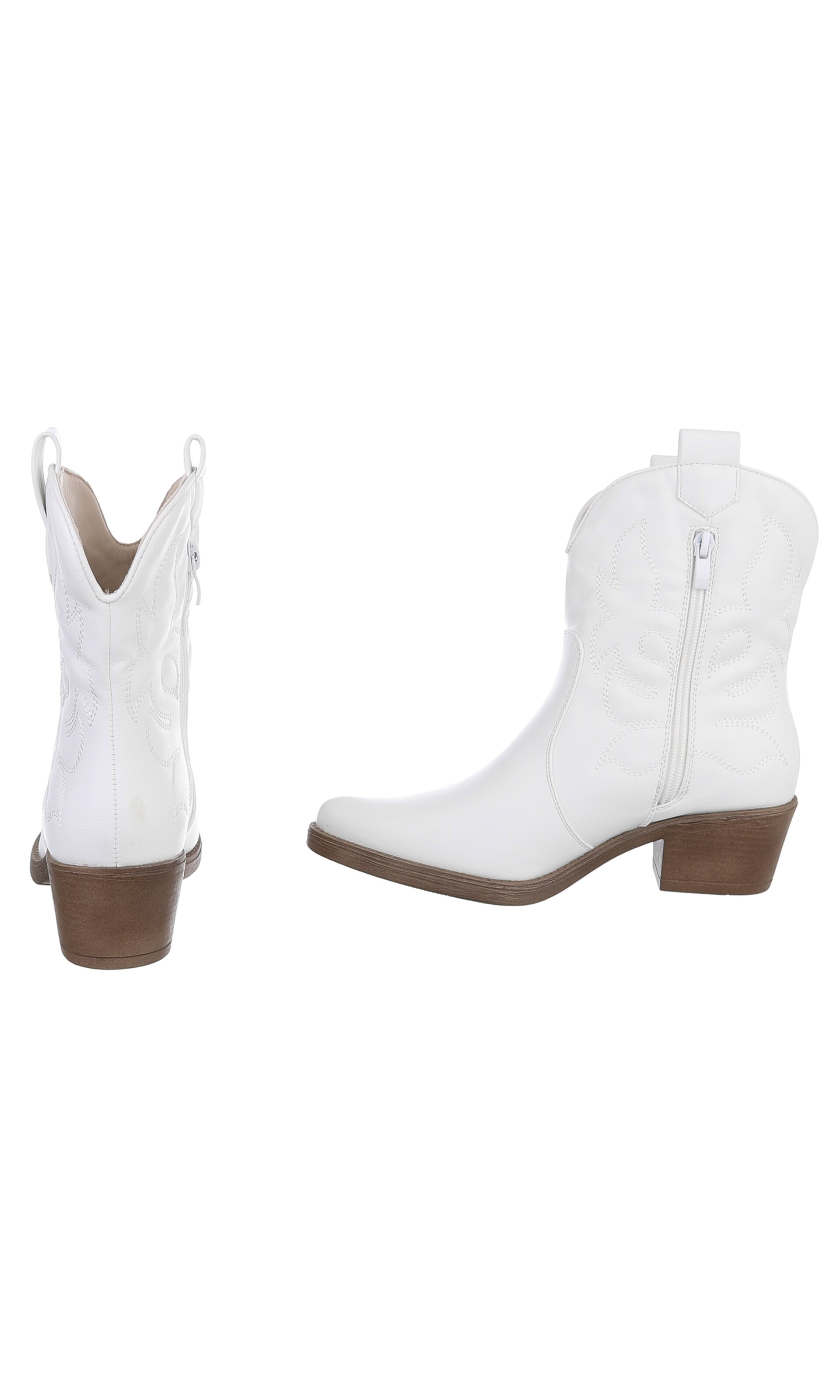 Ital-Design Cowboy Boots in White