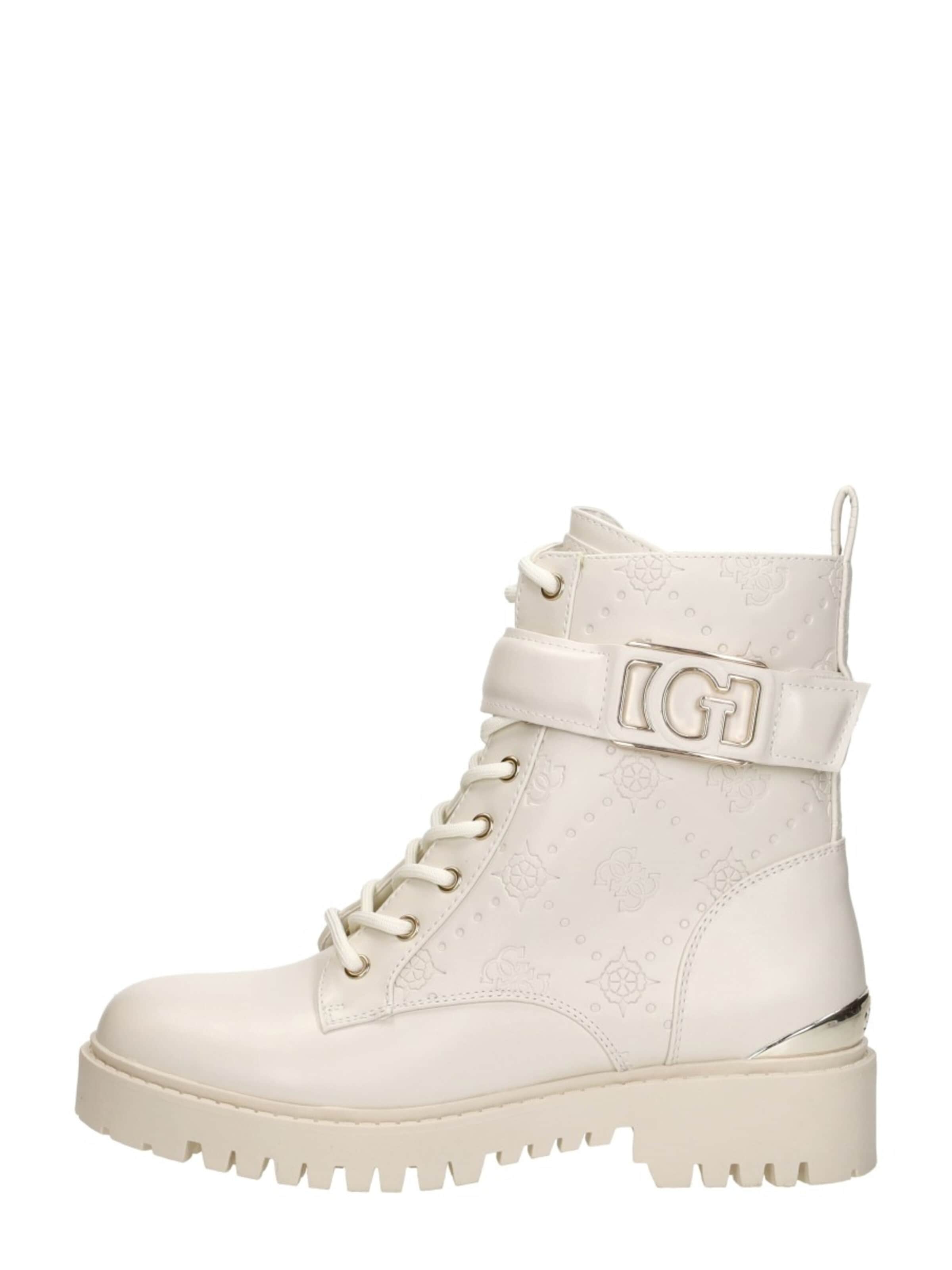 Bottines à lacets 'Oranda' GUESS en blanc : devant