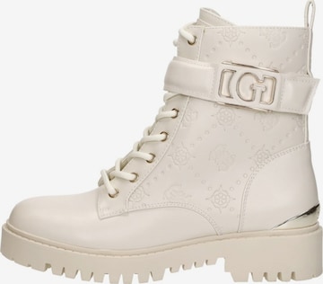 Bottines à lacets 'Oranda' GUESS en blanc : devant