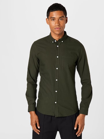 Coupe slim Chemise 'ALVARO' Only & Sons en vert : devant