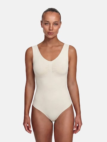 cfab (formerly creamy fabrics) Shapingbody 'Tank Bodysuit Sculpting Shapewear mit String'‌‌‌‌‌‌ in Beige: Vorderseite
